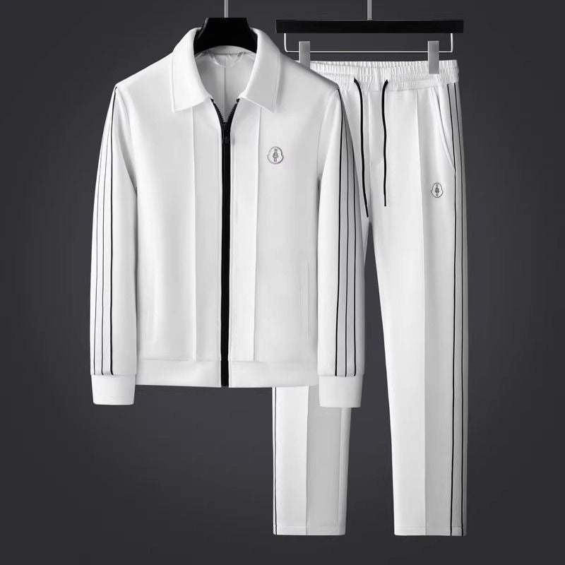Men's Lycra Two-Piece Tracksuit Set – stripe accent detail | Hensley London