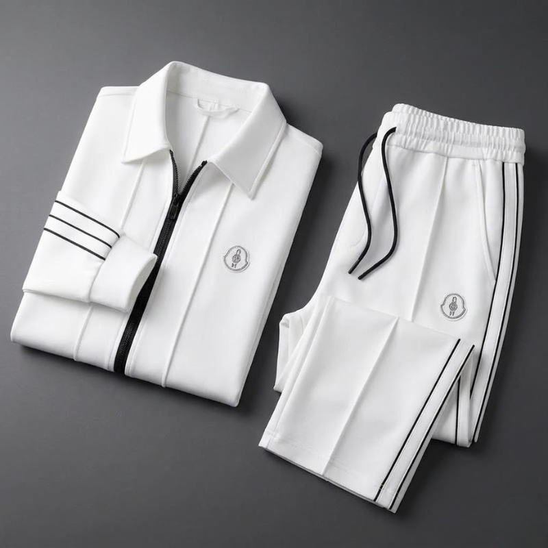 Men's Lycra Two-Piece Tracksuit Set – worn view | Hensley London