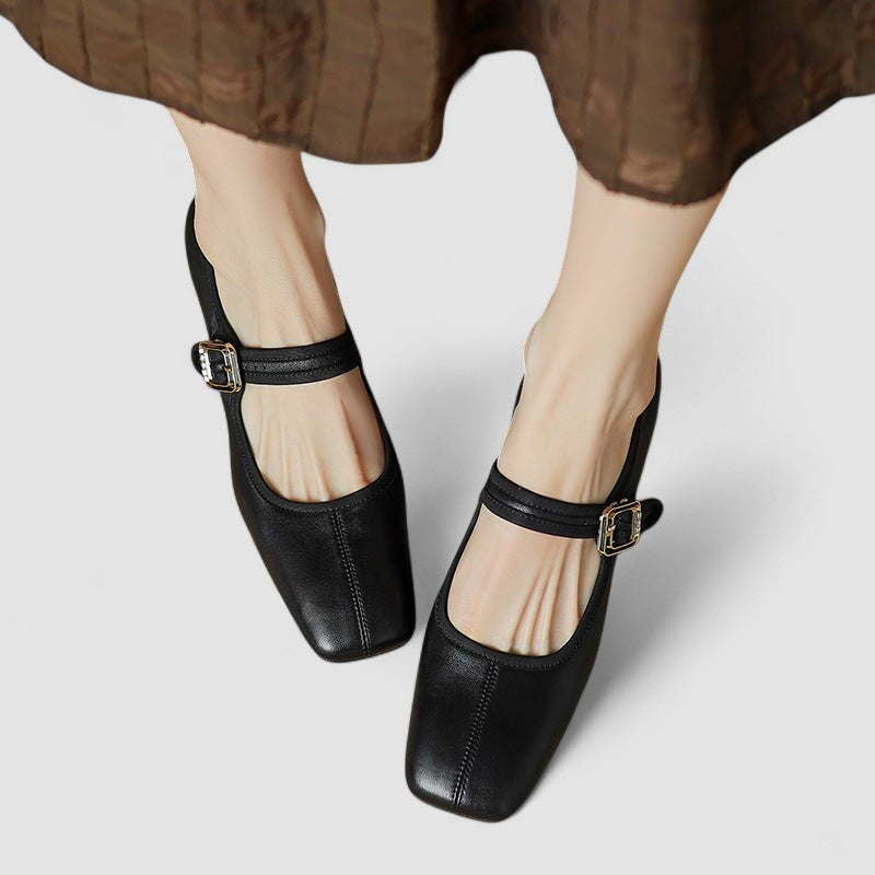 Women's Mary Jane Shoes Black Orthopaedic Synthetic Comfort - 6
