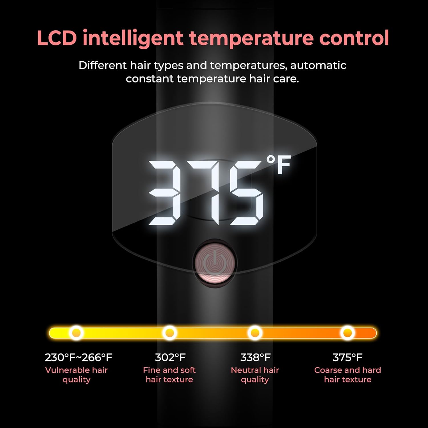 Women's 3-in-1 Blow Dryer Brush Black Ceramic Hot Air Round Styling Tool - 5