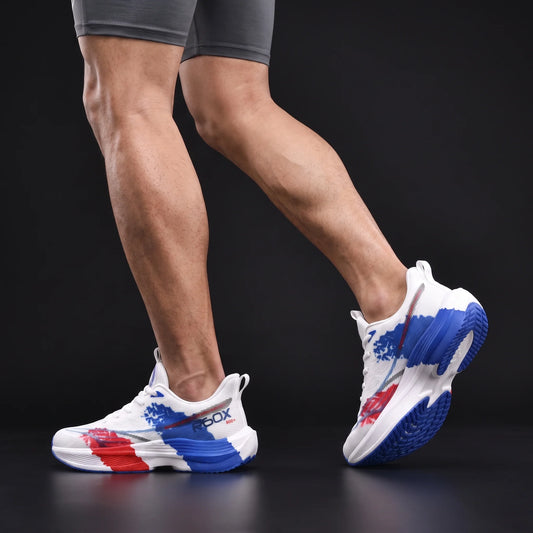 Men's Colour-Block Mesh Sneakers – product view | Hensley London
