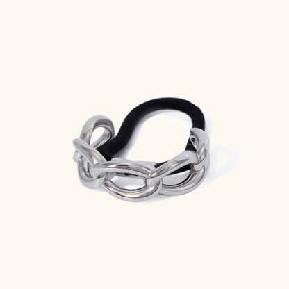 Infinity Pony Cuff – 18k Gold Stainless Steel Hair and Wrist Accessory 4