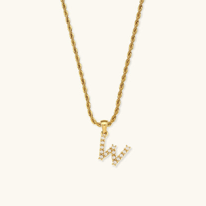 Initial Letter Pearl Necklace with 18k Gold Finish – Waterproof and Hypoallergenic 11