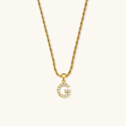 Initial Letter Pearl Necklace with 18k Gold Finish – Waterproof and Hypoallergenic 12