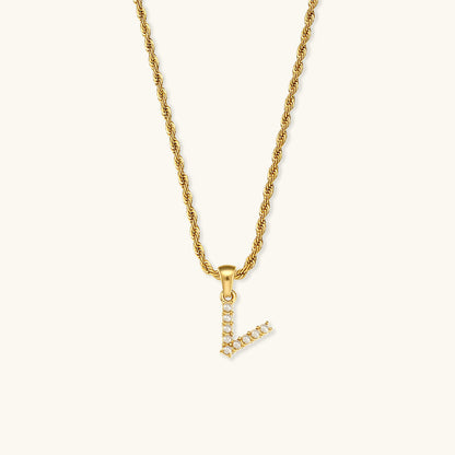 Initial Letter Pearl Necklace with 18k Gold Finish – Waterproof and Hypoallergenic 17