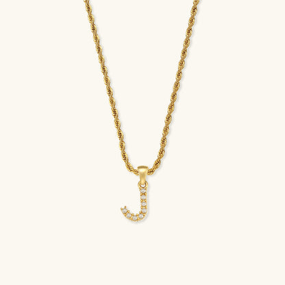 Initial Letter Pearl Necklace with 18k Gold Finish – Waterproof and Hypoallergenic 19