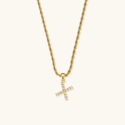 Initial Letter Pearl Necklace with 18k Gold Finish – Waterproof and Hypoallergenic 20