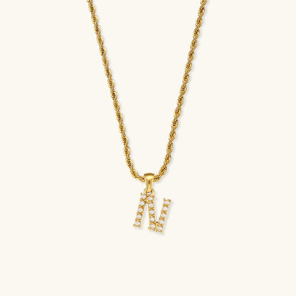 Initial Letter Pearl Necklace with 18k Gold Finish – Waterproof and Hypoallergenic 27