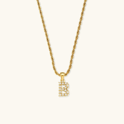 Initial Letter Pearl Necklace with 18k Gold Finish – Waterproof and Hypoallergenic 4