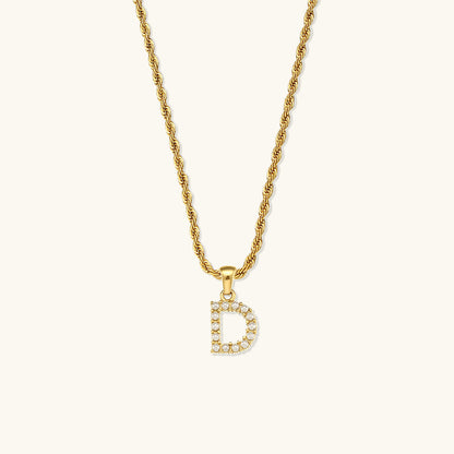 Initial Letter Pearl Necklace with 18k Gold Finish – Waterproof and Hypoallergenic 6
