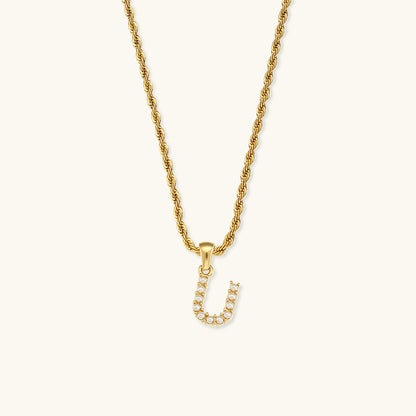 Initial Letter Pearl Necklace with 18k Gold Finish – Waterproof and Hypoallergenic 9