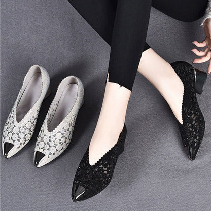 Women's Sandals Silver PU Orthopedic with Rhinestone Accents - Image 5