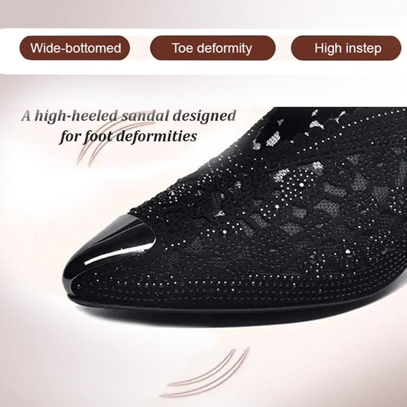 Women's Sandals Silver PU Orthopedic with Rhinestone Accents - Image 7