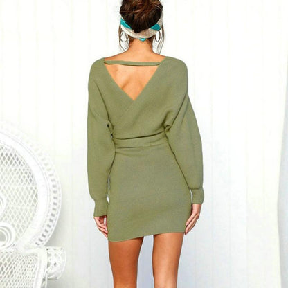 Jenny - Chic Long Sleeved Winter Sweater Dress 3