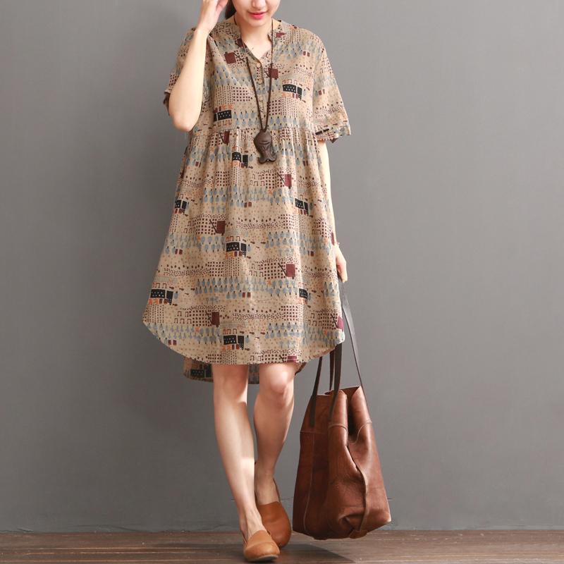 Kara Women's Dress | Cotton Linen, Loose Fit Summer Dress