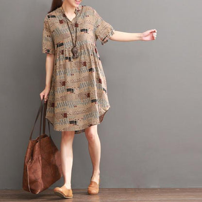 Kara Women's Dress | Cotton Linen, Loose Fit Summer Dress - Image 2