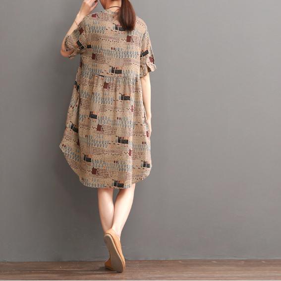 Kara Women's Dress | Cotton Linen, Loose Fit Summer Dress - Image 4