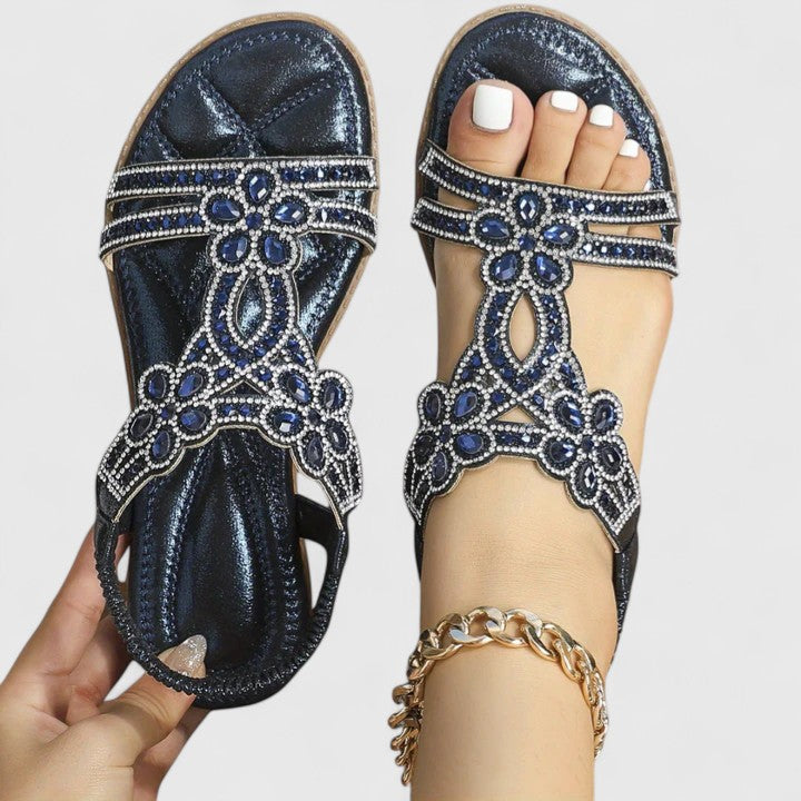 Women's Orthopedic Comfort Strappy Sandals – lifestyle view | Hensley London