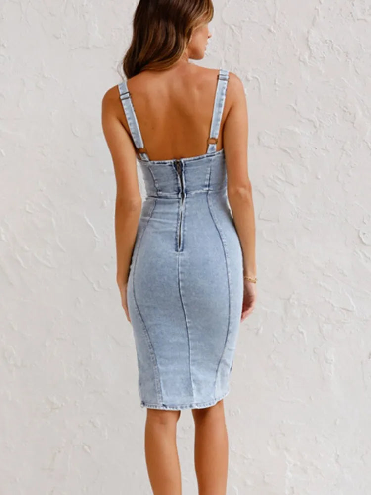 Women's Denim Shirt Dress Blue Casual Comfortable - 6