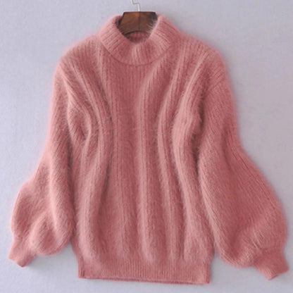 Knitted Mohair Turtleneck Sweater 11