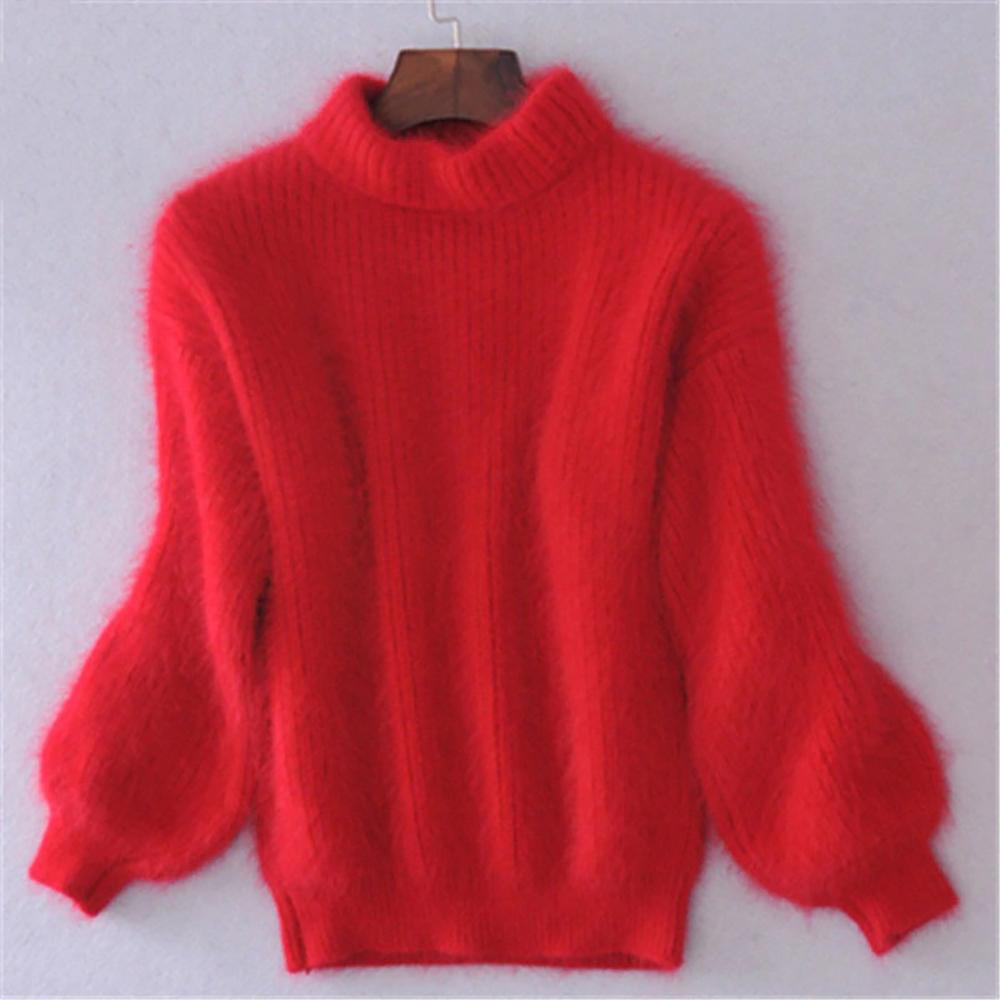Knitted Mohair Turtleneck Sweater 4