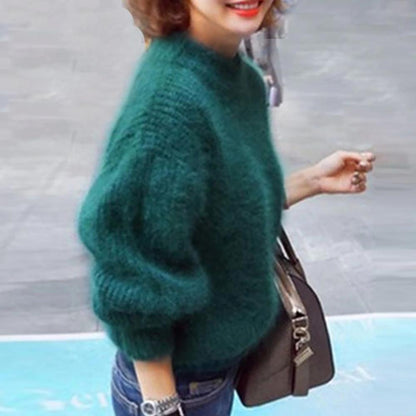 Knitted Mohair Turtleneck Sweater 6