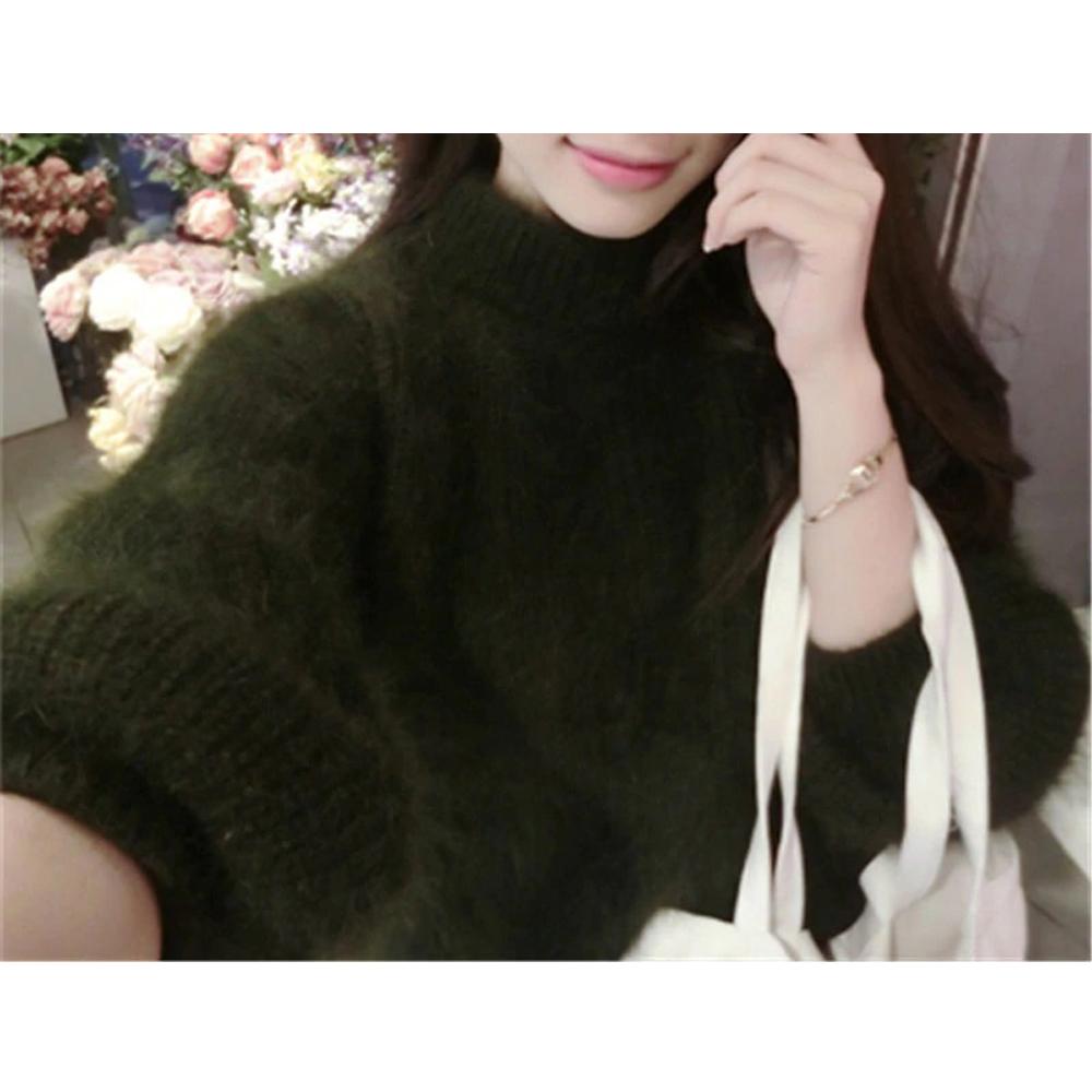 Knitted Mohair Turtleneck Sweater 8