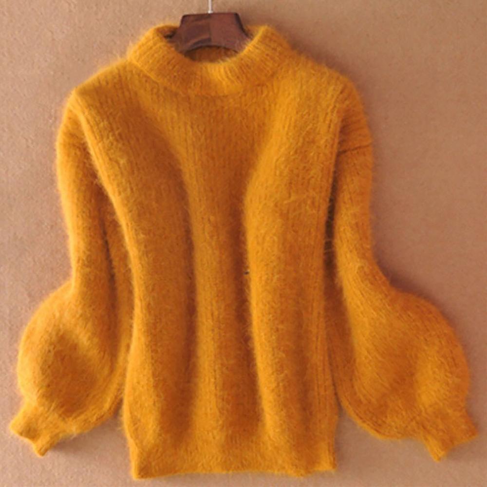 Knitted Mohair Turtleneck Sweater 9