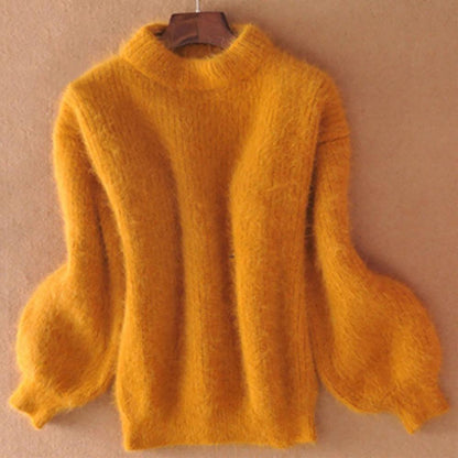 Knitted Mohair Turtleneck Sweater 9
