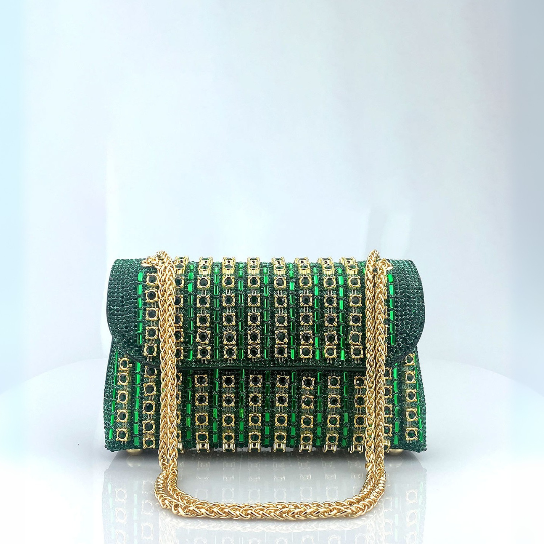 Women's Quilted Diamond Chain Shoulder Bag in Pink – front view | Hensley London