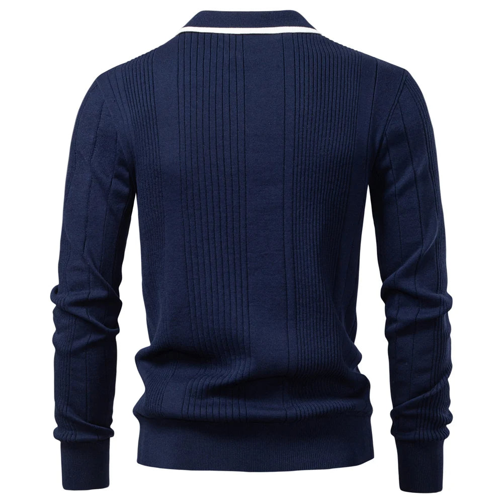 Men's Soft Knit Polo Shirt – styled view | Hensley London