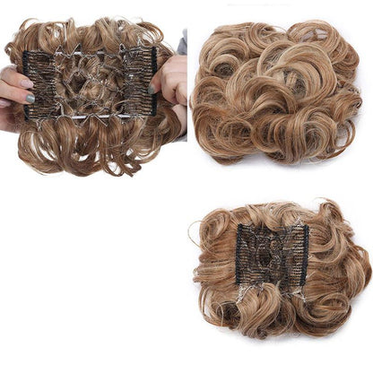 Large Clip-In Curly Hair Bun Extensions – Elegant Messy Bun for Special Occasions 10