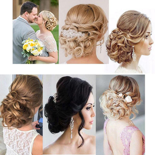 Large Clip-In Curly Hair Bun Extensions – Elegant Messy Bun for Special Occasions 5