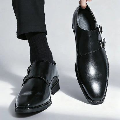 Men's Faux Leather Monk Strap Loafers