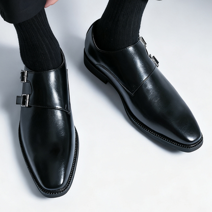 Men's Faux Leather Monk Strap Loafers