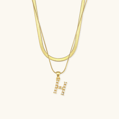 Layered Gold Initial Necklace with Freshwater Pearls – Waterproof and Hypoallergenic Gold Chain Jewelry for Women 10