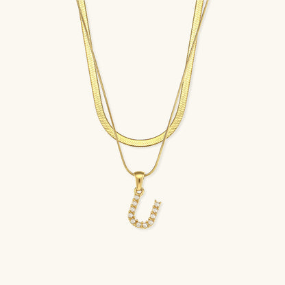 Layered Gold Initial Necklace with Freshwater Pearls – Waterproof and Hypoallergenic Gold Chain Jewelry for Women 13