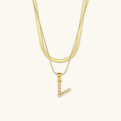 Layered Gold Initial Necklace with Freshwater Pearls – Waterproof and Hypoallergenic Gold Chain Jewelry for Women 14