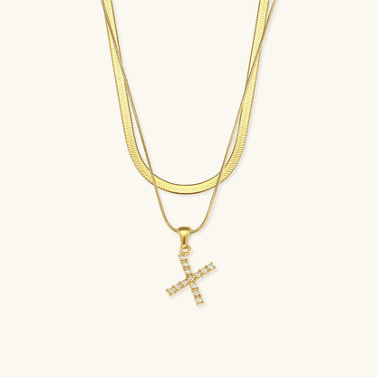 Layered Gold Initial Necklace with Freshwater Pearls – Waterproof and Hypoallergenic Gold Chain Jewelry for Women 16