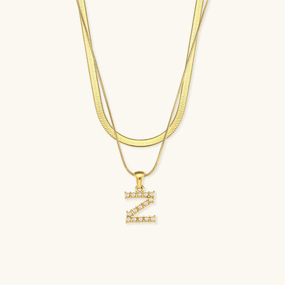 Layered Gold Initial Necklace with Freshwater Pearls – Waterproof and Hypoallergenic Gold Chain Jewelry for Women 17