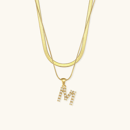 Layered Gold Initial Necklace with Freshwater Pearls – Waterproof and Hypoallergenic Gold Chain Jewelry for Women 19