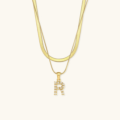 Layered Gold Initial Necklace with Freshwater Pearls – Waterproof and Hypoallergenic Gold Chain Jewelry for Women 20
