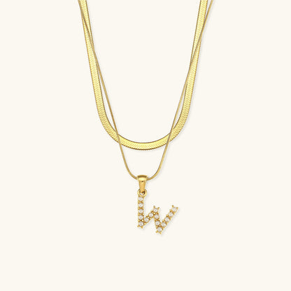 Layered Gold Initial Necklace with Freshwater Pearls – Waterproof and Hypoallergenic Gold Chain Jewelry for Women 22