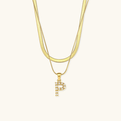 Layered Gold Initial Necklace with Freshwater Pearls – Waterproof and Hypoallergenic Gold Chain Jewelry for Women 29
