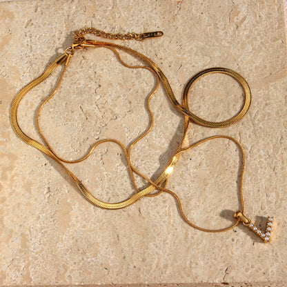 Layered Gold Initial Necklace with Freshwater Pearls – Waterproof and Hypoallergenic Gold Chain Jewelry for Women 4