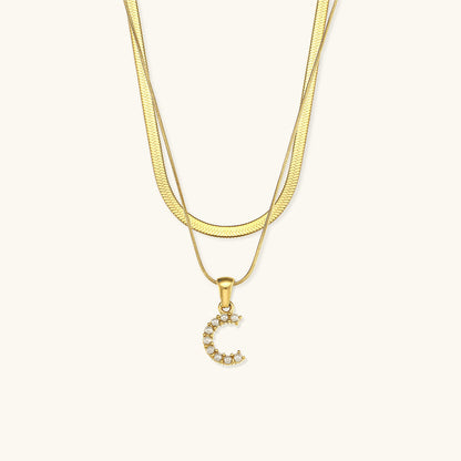 Layered Gold Initial Necklace with Freshwater Pearls – Waterproof and Hypoallergenic Gold Chain Jewelry for Women 7