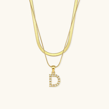 Layered Gold Initial Necklace with Freshwater Pearls – Waterproof and Hypoallergenic Gold Chain Jewelry for Women 8