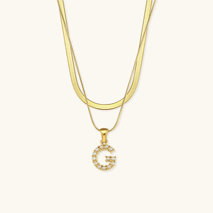 Layered Gold Initial Necklace with Freshwater Pearls – Waterproof and Hypoallergenic Gold Chain Jewelry for Women 9