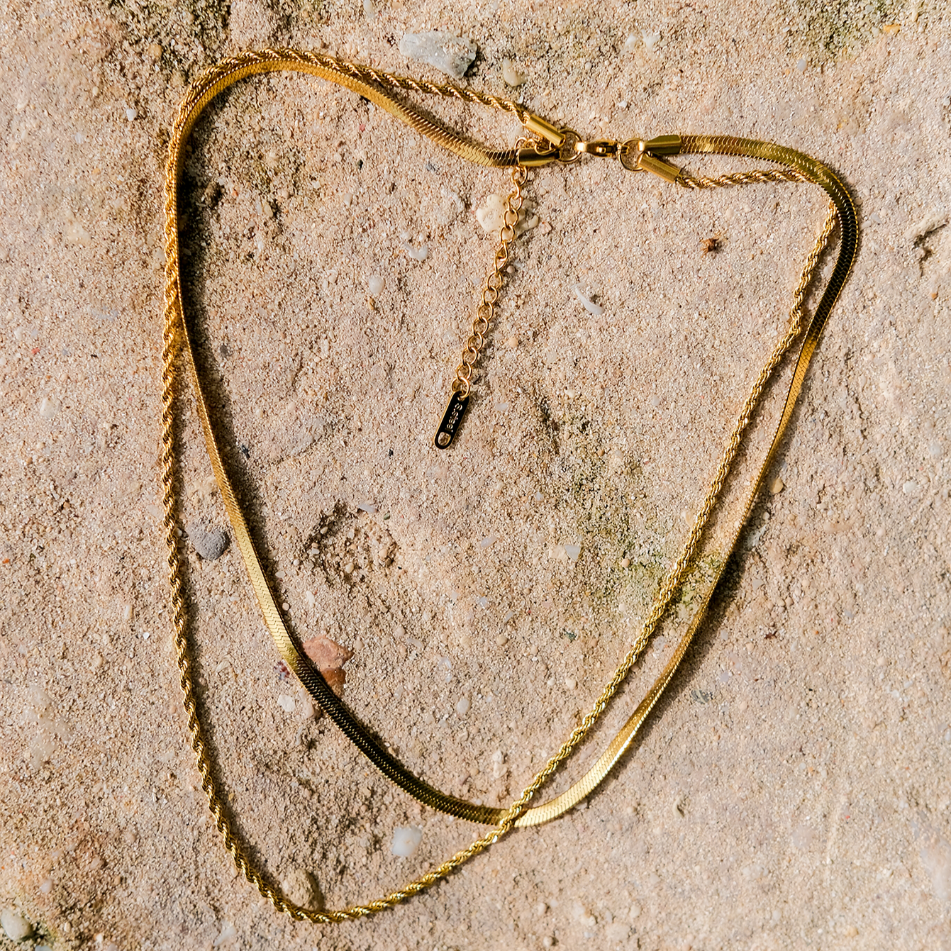 Layered Gold Necklace for Women – Hypoallergenic Gold Chain with Two Strands, Trendy and Stylish Accessory 4