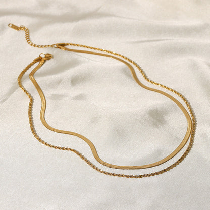 Layered Gold Necklace for Women – Hypoallergenic Gold Chain with Two Strands, Trendy and Stylish Accessory 5
